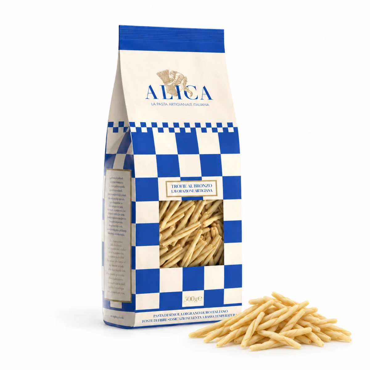Strozzapreti 500g – Pâtes Artisanales Italiennes, Blé Dur de Basilicate – Pasta Alica