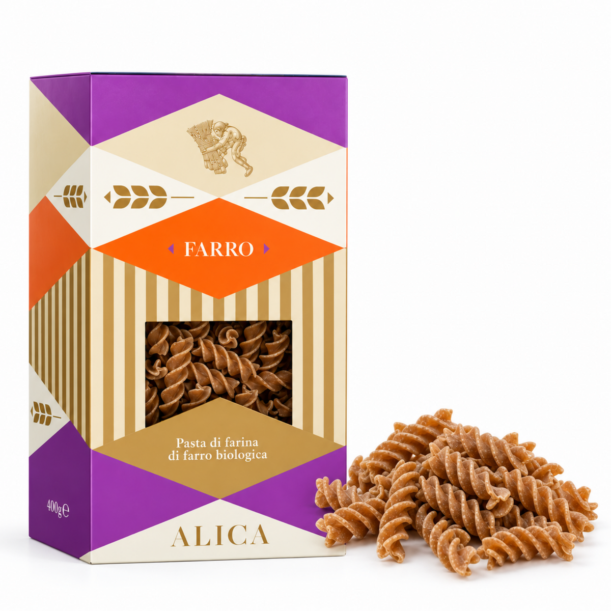 Fusilli au Farro 400g Alica – Pâtes Artisanales Italiennes au Petit Épeautre 100 % Italien