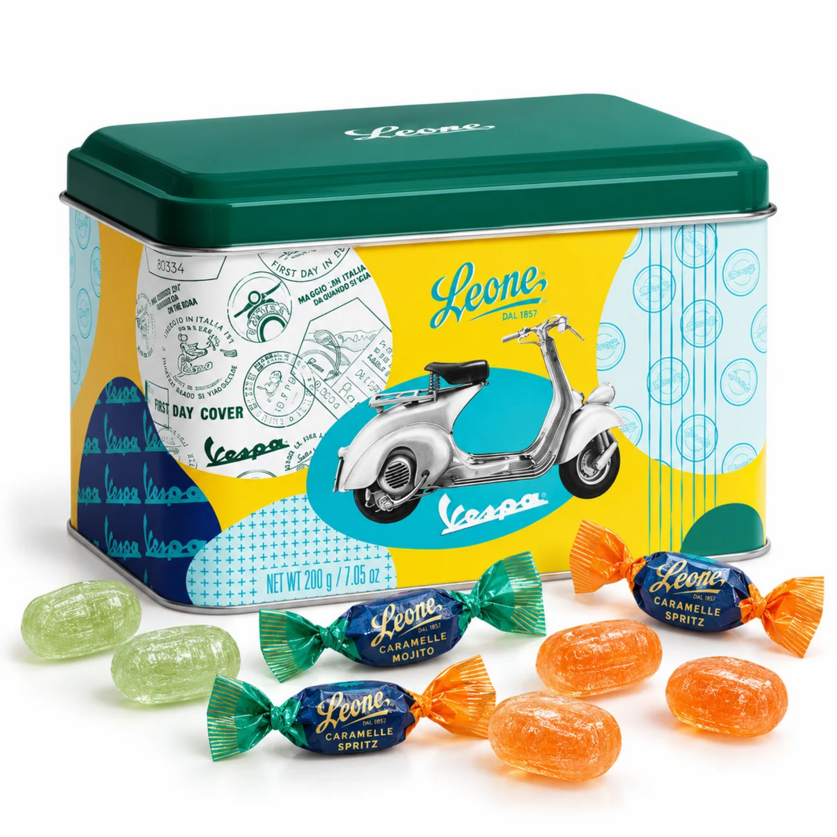 Leone Vespa Regal Torino candies, assorted Spritz and Mojito 200 g – Gluten-free, Vegan, Vegetarian