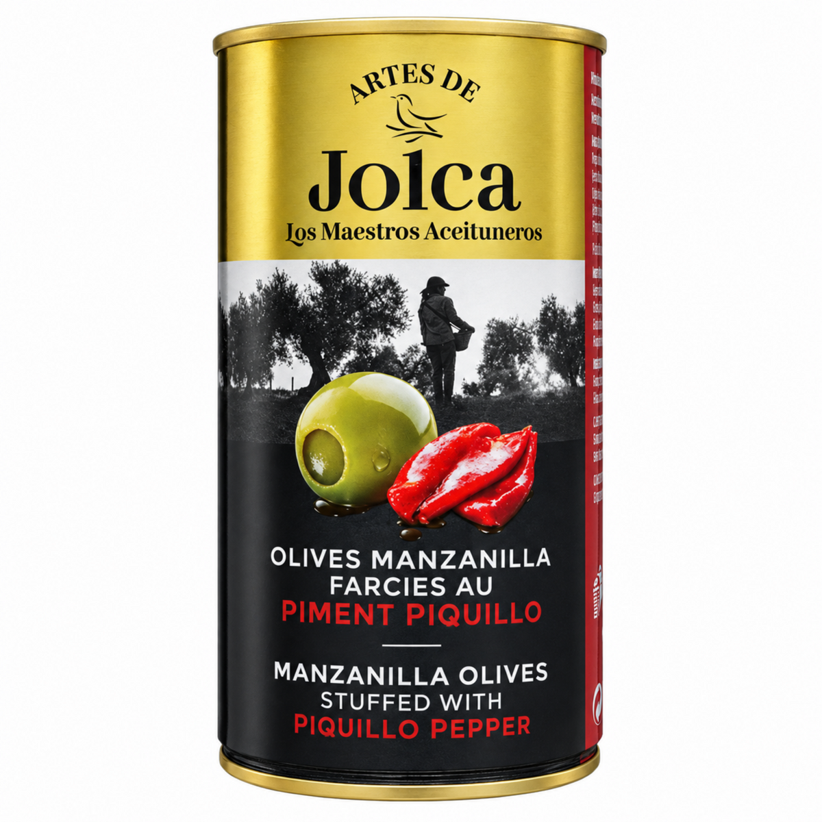 Jolca Grande Sélection Manzanilla Olives Stuffed with Piquillo Pepper 350g – Mediterranean Flavor from Spain