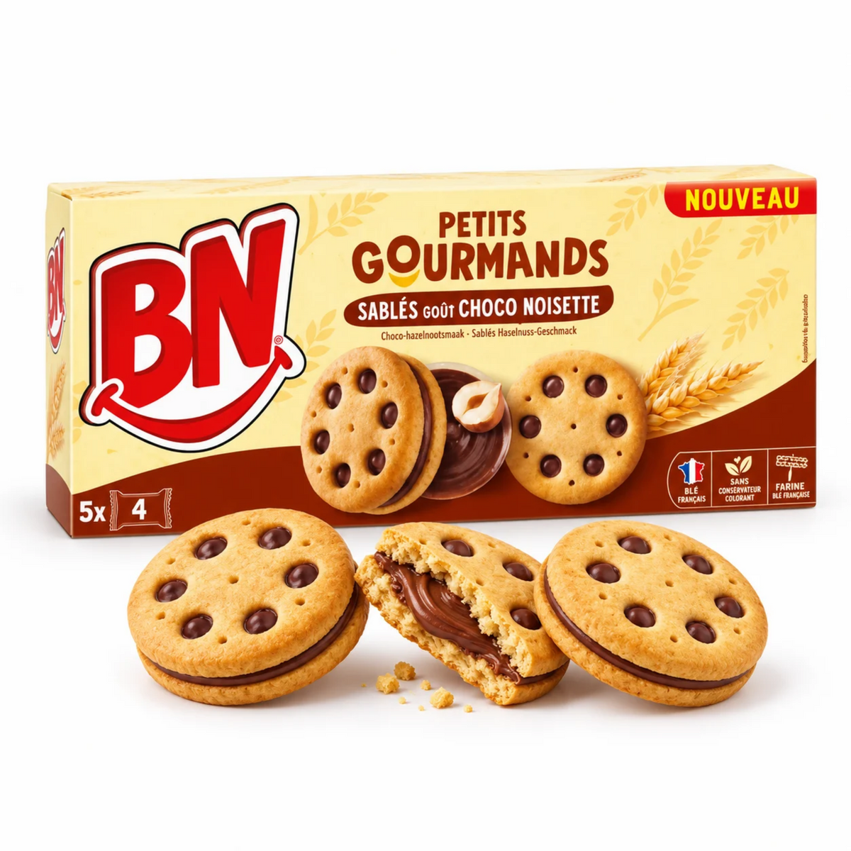 Mini BN Hazelnut-Filled Biscuits 180g – Shortbread Cookies with a Melting Heart
