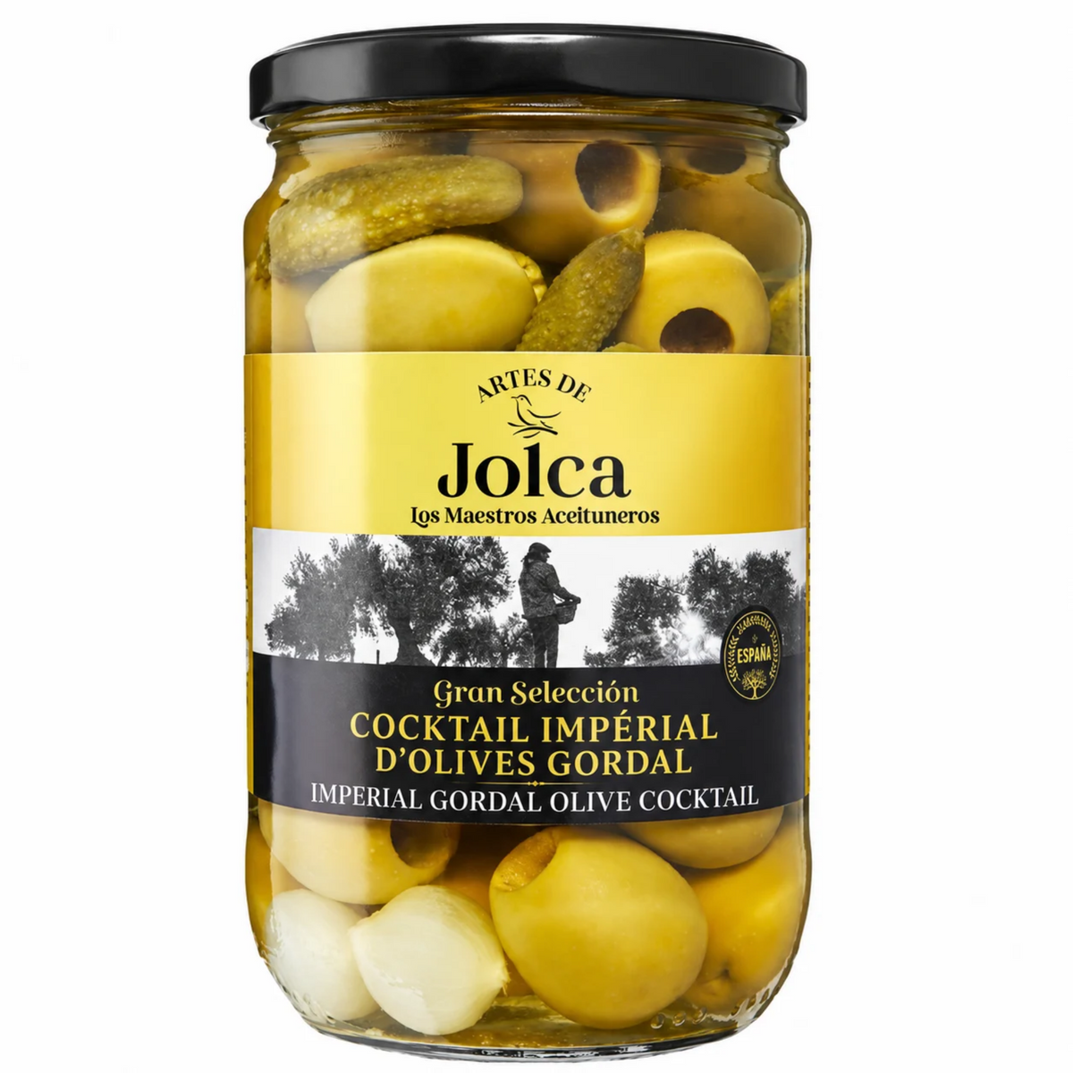 Imperial Cocktail of Pitted Olives and Gherkins 675g – Jolca | Crunchy Flavor from Spain