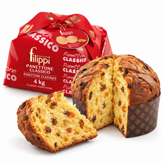 Panettone Classique Damerino 4 kg Filippi – Gâteau de Noël Artisanal Italien à Levée Naturelle, Miel et Orange de Calabre | Pasticceria Filippi
