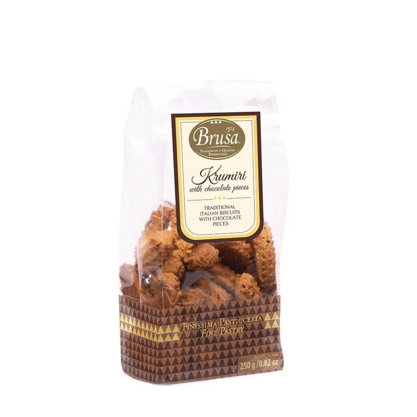 Chocolate Chip Krumiri 250g Brusa – Piedmont's Moustache Biscuit