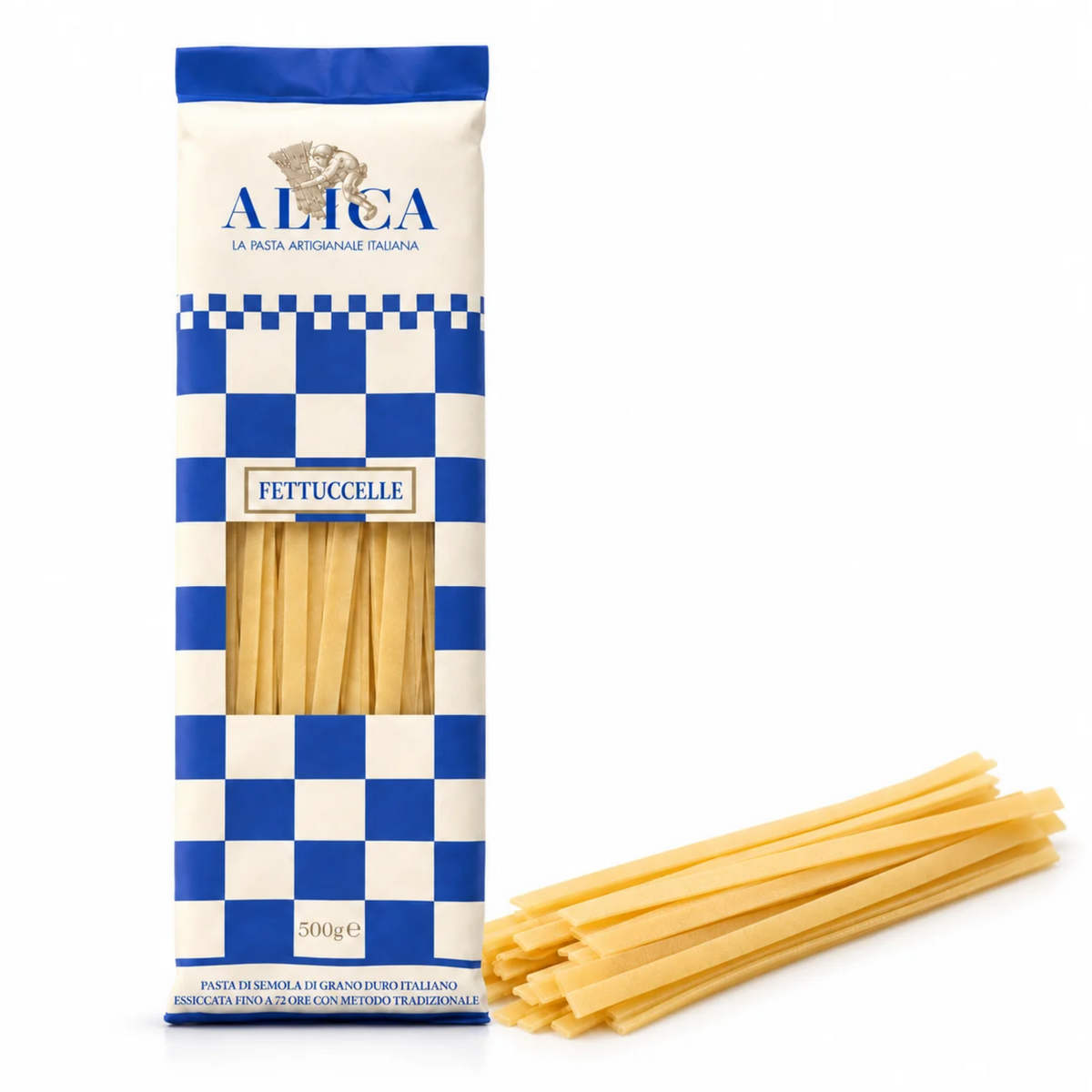 Fettuccelle 500g – Pâtes Artisanales Italiennes, Blé Dur de Basilicate – Pasta Alica