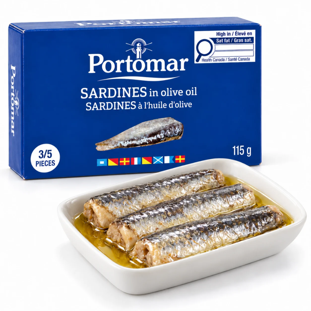 Sardines in Olive Oil 115 g Portomar – Artisanal Canned Food from Galicia, Spain | Conservas Portomar
