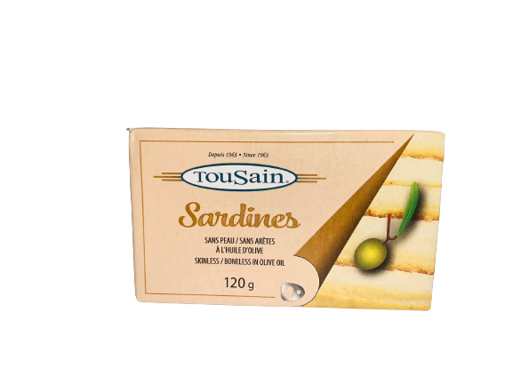 Sardines sans peau sans arêtes à l'huile d'olive 120g