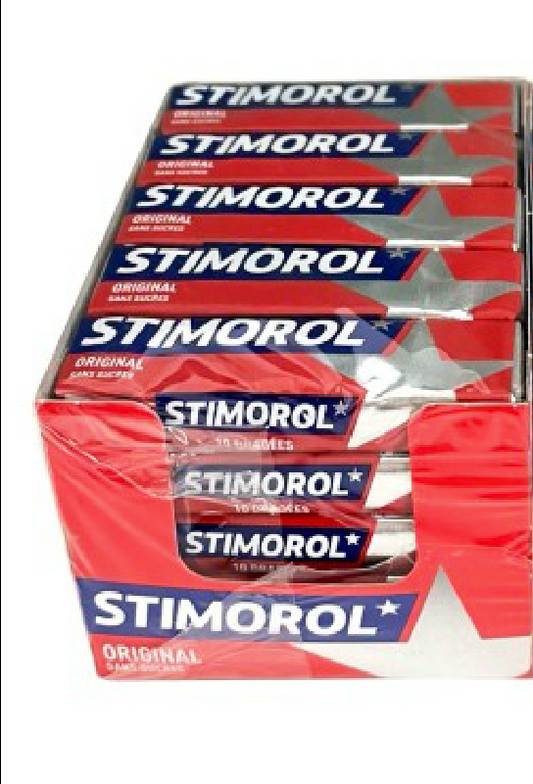 STIMOROL ORIGINAL 14G x 25 units – LICORICE & MINT SUGAR-FREE CHEWING GUM