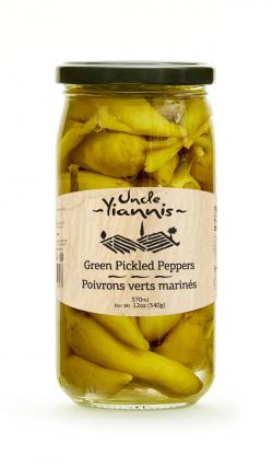 Uncle Yiannis Poivrons Verts Marinés 370ml – Produit Grec