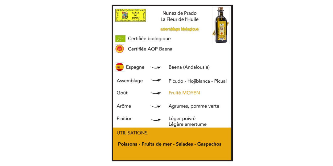 HUILE D'OLIVE NUNEZ BIO EX-VIERGE 500ML