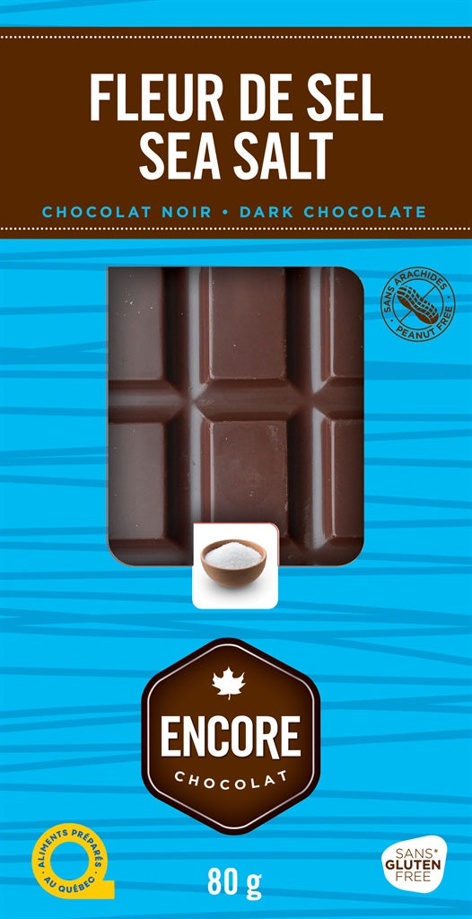 70% STILL DARK CHOCOLATE FLEUR DE SEL 80G