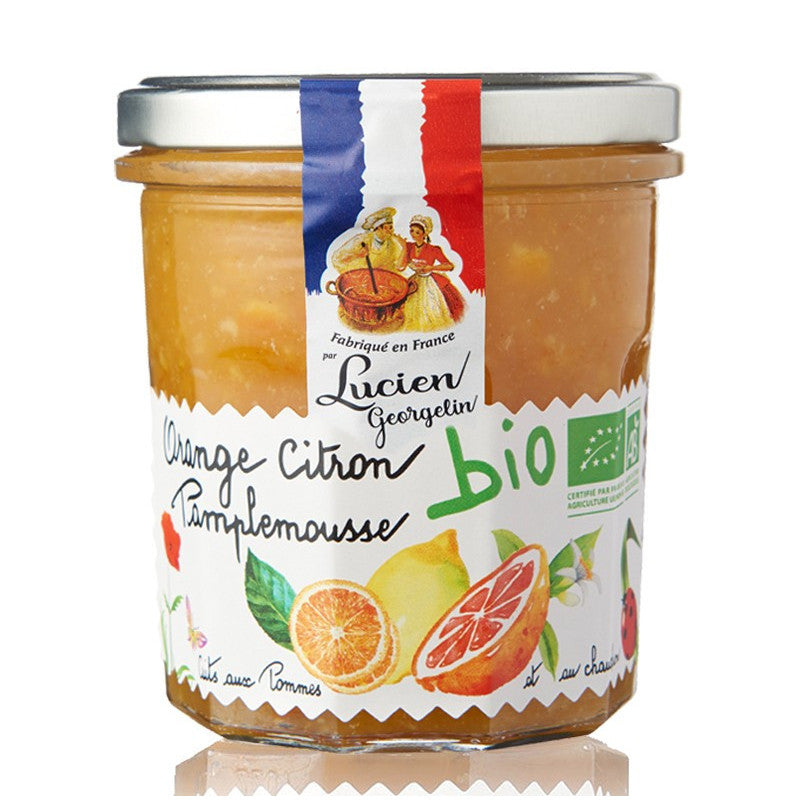 PRÉPARATION ORANGE CITRON PAMPLEMOUSSE BIOLOGIQUE 320G – LUCIEN GEORGELIN