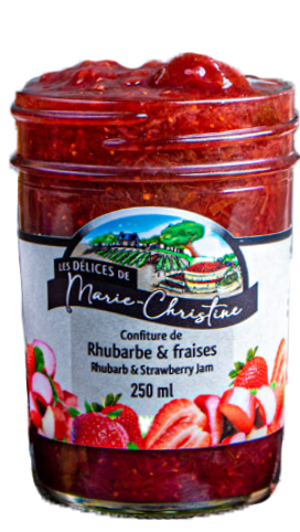 Confiture de Rhubarbes & Fraises 250ML