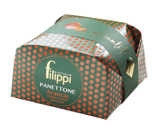 Panettone avec oranges confites sans raisins Glacée 500g