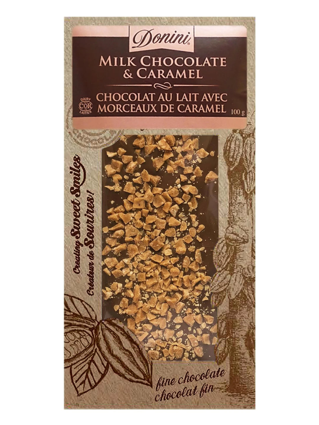 Milk chocolate with caramel pieces 100g