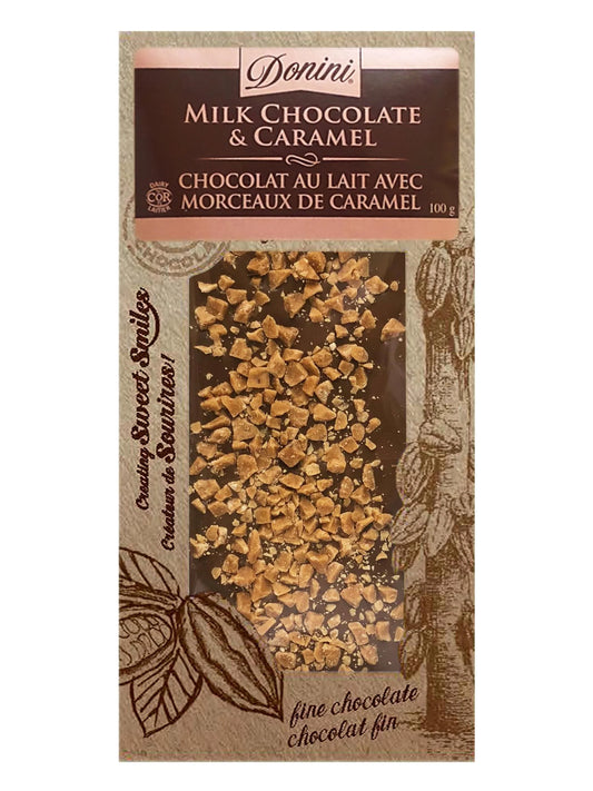 Milk chocolate with caramel pieces 100g