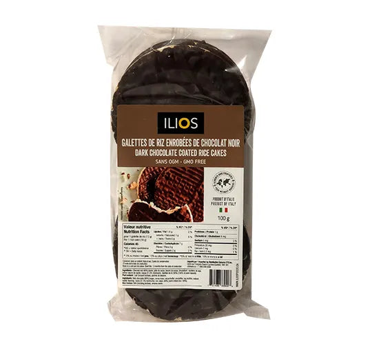 Rice cakes coated with dark chocolate 100g