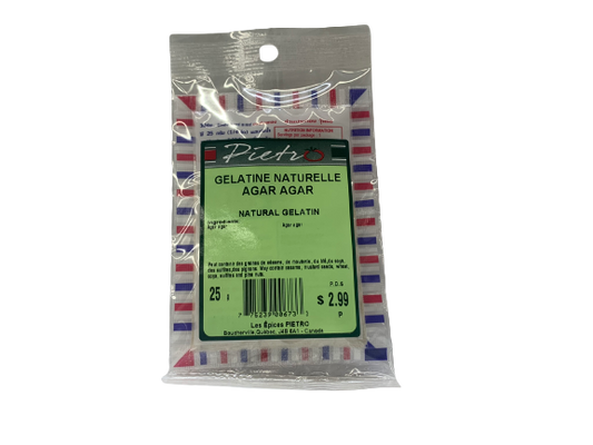 Gelatine naturelle agar agar 25g