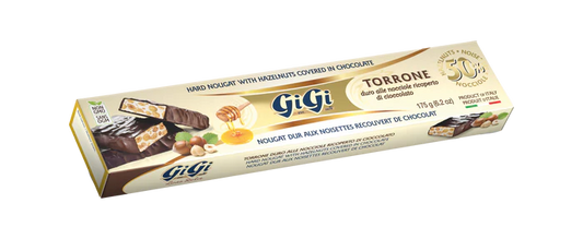 Hard nougat with hazelnuts covered with chocolate 175g