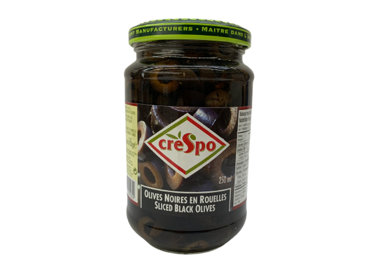 Olives noires en rouelles 250ml