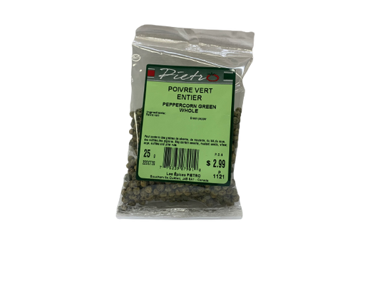 Poivre vert entier 25g
