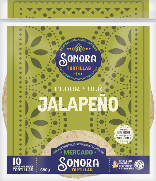 Wide jalapeno tortillas 680g
