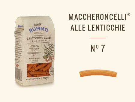 Maccheroncelli aux Lentilles Corail et Riz Complet  Sans Gluten  300g