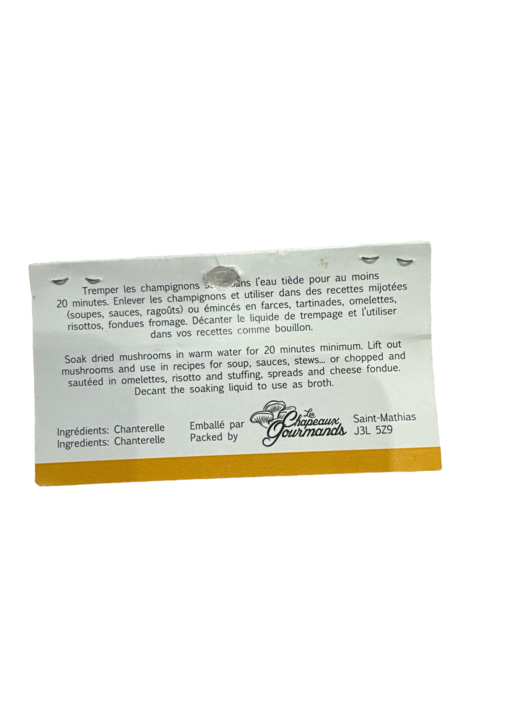 Chanterelle séchés 25g