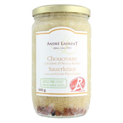 CHOUCROUTE GRAISSE D'OIE ET RAISINS 600g.