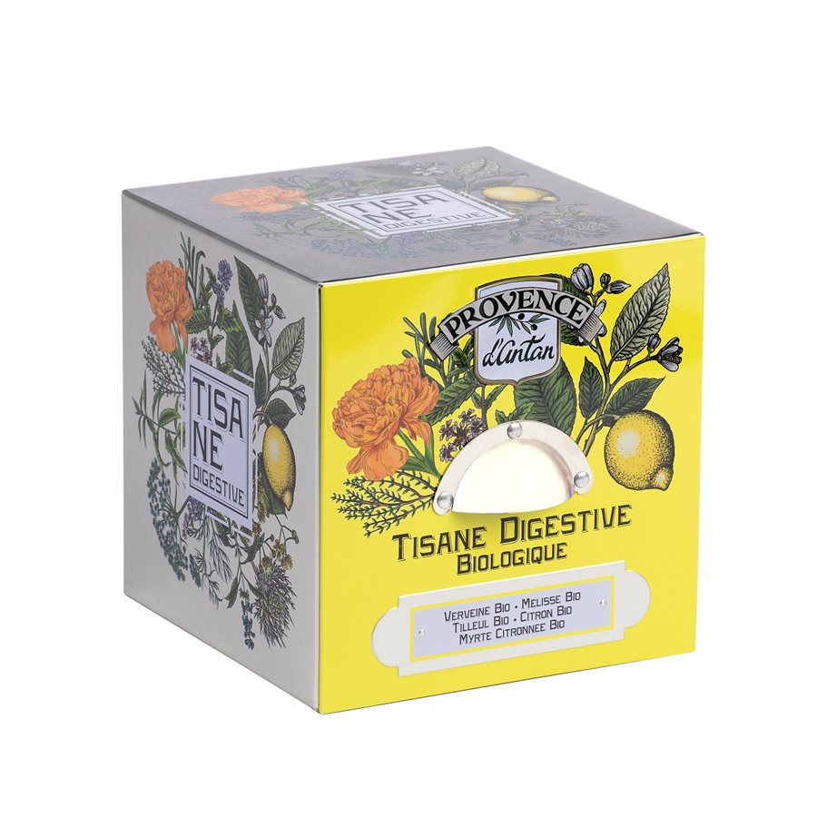 ORGANIC DIGESTIVE HERBAL TEA - METAL CUBE 24 sachets