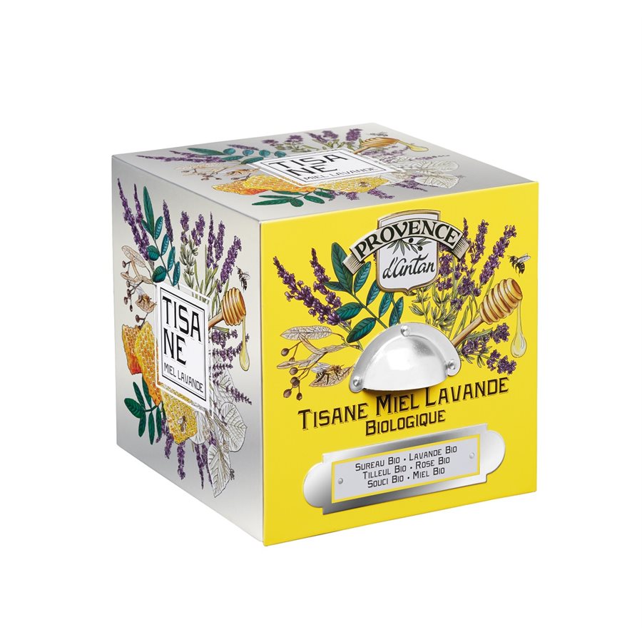 ORGANIC LAVENDER HONEY HERBAL TEA - METAL CUBE 24 sachets