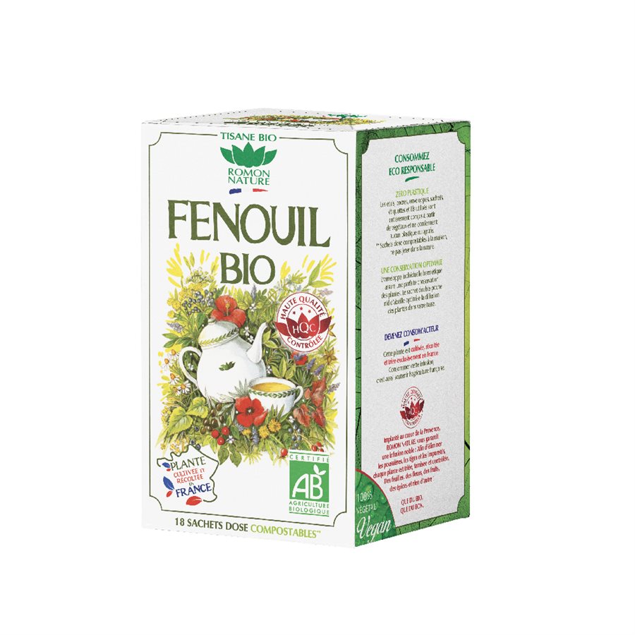 ROMON FENNEL ORGANIC HERBAL TEA 18 bags