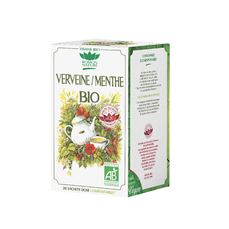 ROMON VERBENA-MINT ORGANIC HERBAL TEA 18 bags