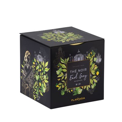 PLANTASIA THÉ NOIR BIO EARL GREY - CUBE MÉTAL  24 sachets