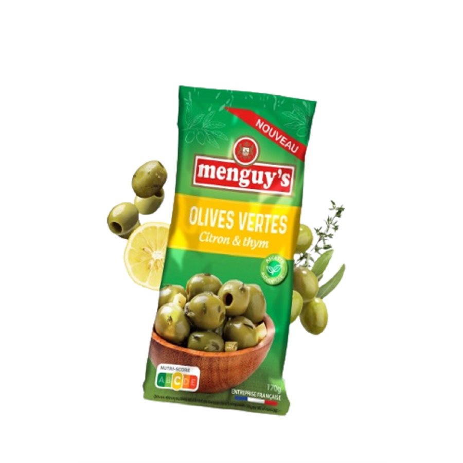 OLIVES VERTES CITRON ET THYM 170G