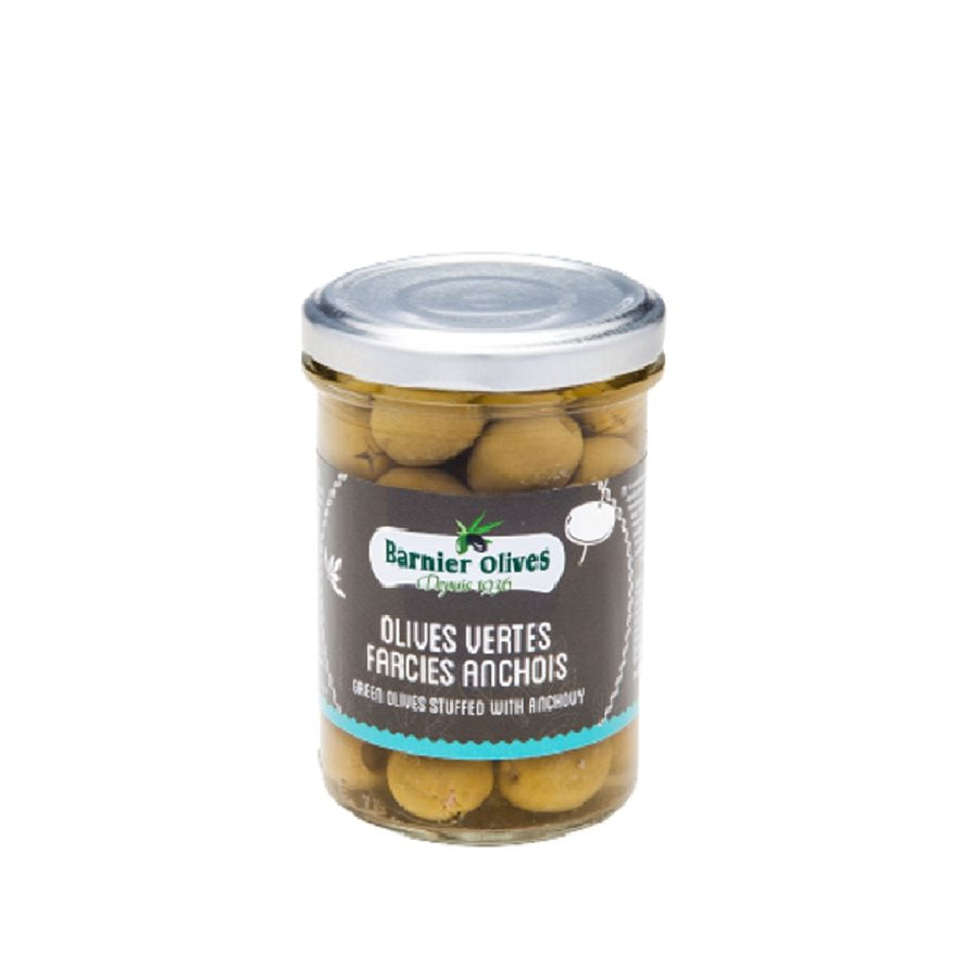 GREEN OLIVES STUFFED WITH ANCHOVIES 115G