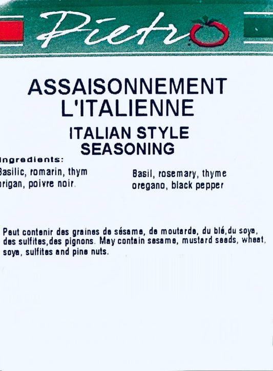 Assaisonnement l'italienne 25g
