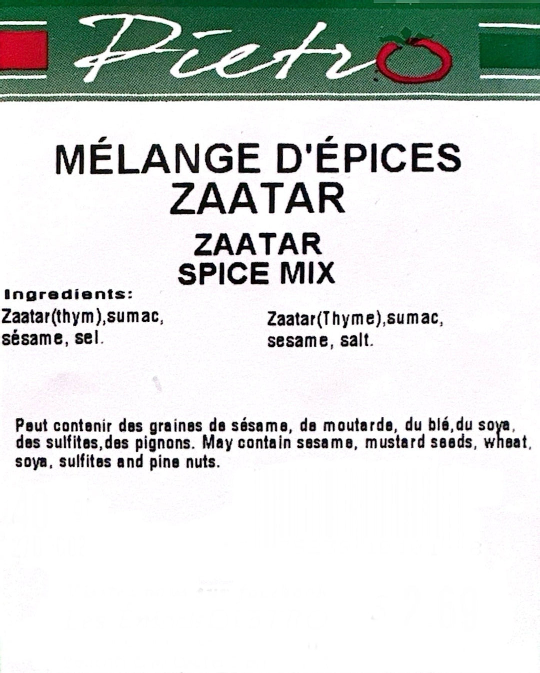 Mélange d'épices zaatar 30g