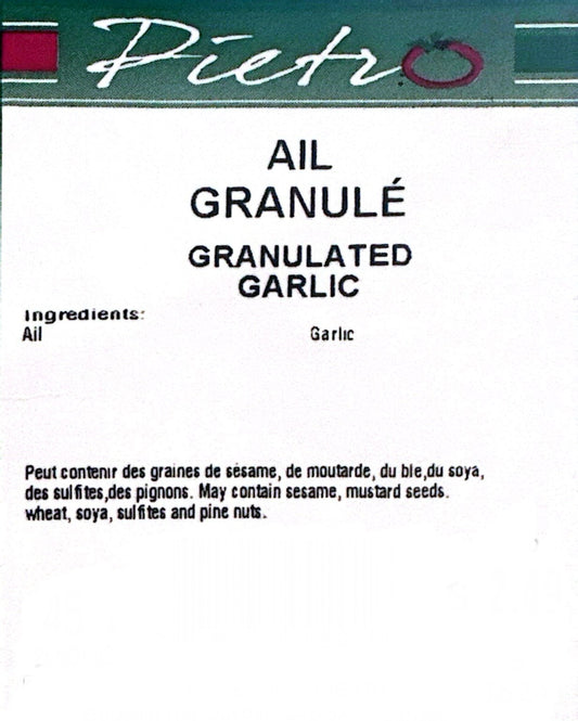 Granulated Garlic 45 g Pietro Spices – Convenient and Aromatic Seasoning for Everyday Cooking