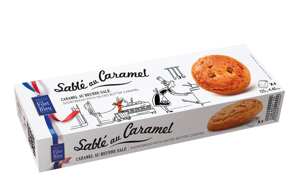 BISCUITS FILET BLEU SABLÉ AU CARAMEL 125G