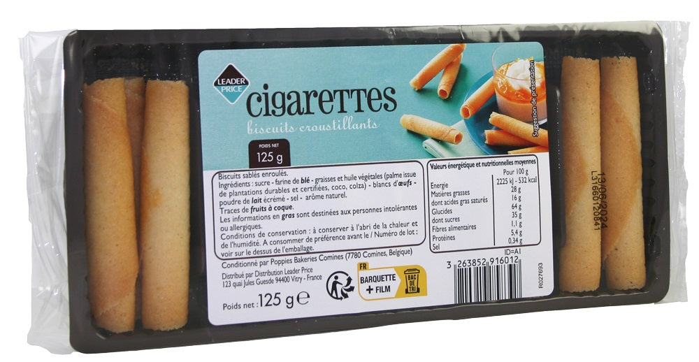 BISCUITS LP CIGARETTES RUSSES 125G