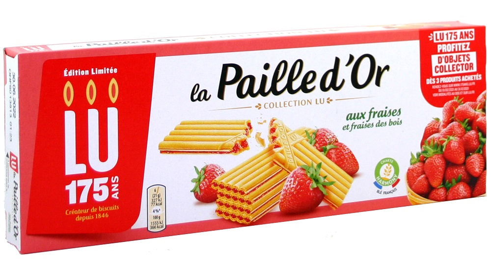 BISCUITS LU PAILLE D'OR FRAISE 170G