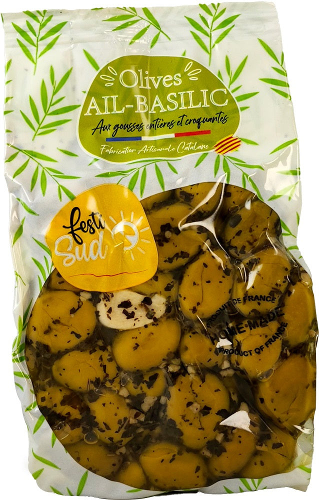 FESTI SUD OLIVES GARLIC BASIL 350G