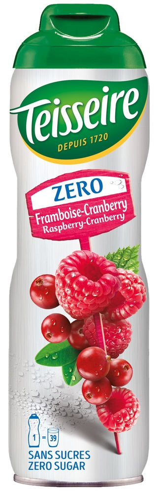 TEISSEIRE SYRUP 0% Sugar Free RASPBERRY CRANBERRY 600ML