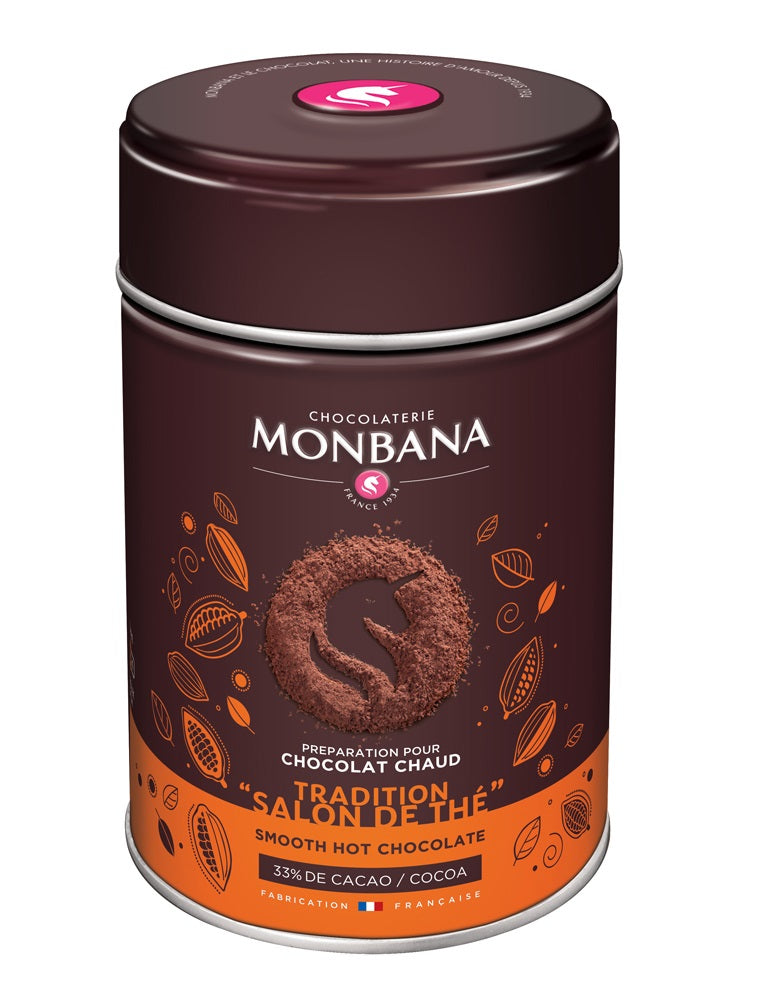 CHOCOLAT CHAUD MONBANA POUDRE BOÎTE MÉTAL 250G