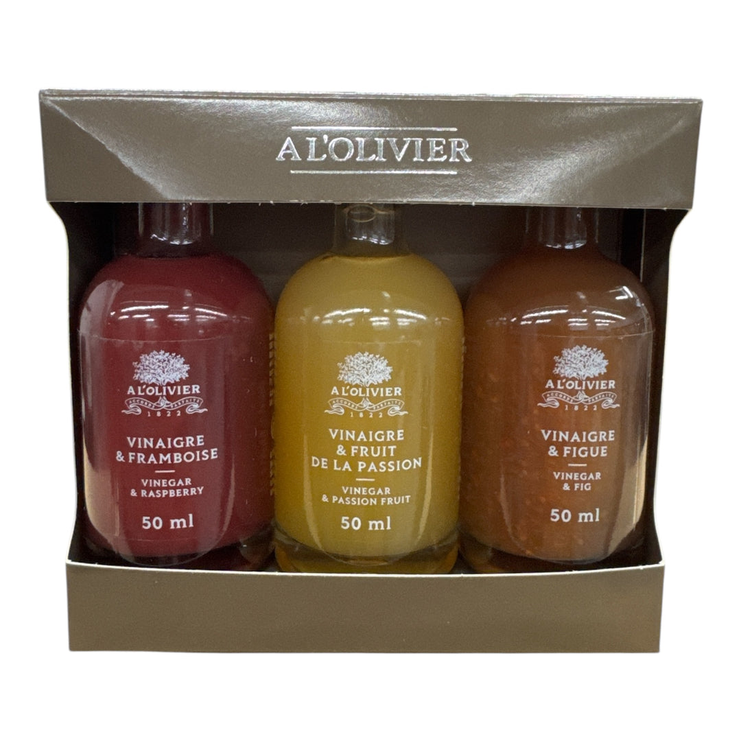 Trio de Vinaigres à la Pulpe de Fruits 3 x 50ml = 150ml