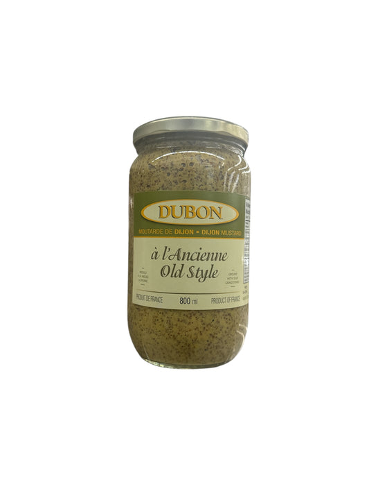 Moutarde de Dijon à l’Ancienne 800ml – Dubon – Moutarde Française Authentique