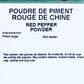 Poudre de piment rouge de Chine 30g