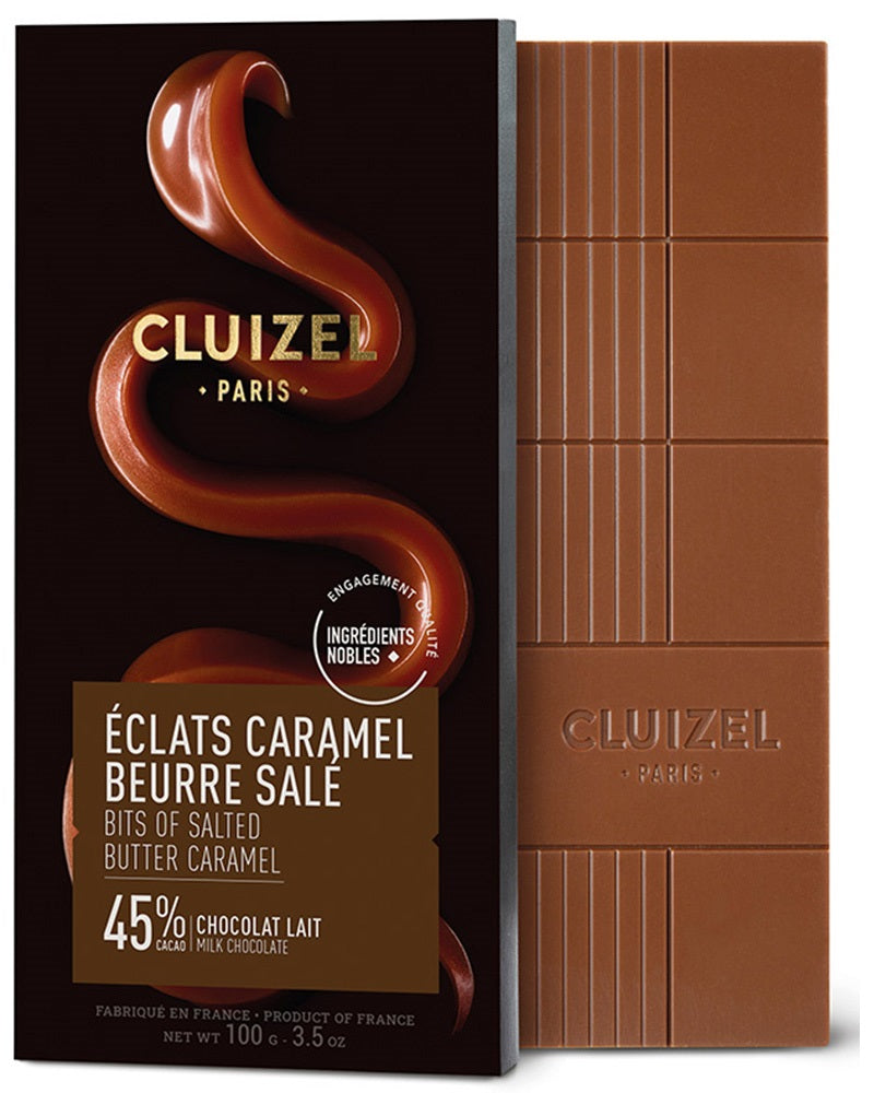 CLUIZEL CHOCOLATE SALTED CARAMEL MILK 45% 100G