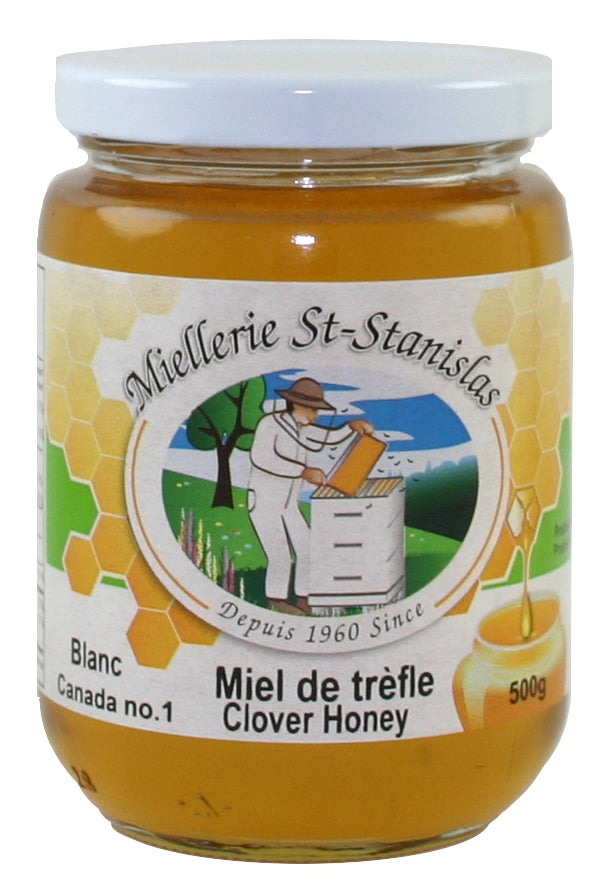 ST STANISLAS LIQUID WHITE CLOVER HONEY 500G